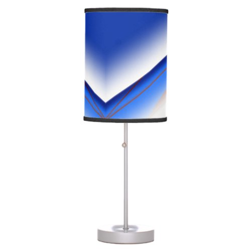 Blue white brown simple pattern custom colorful th table lamp