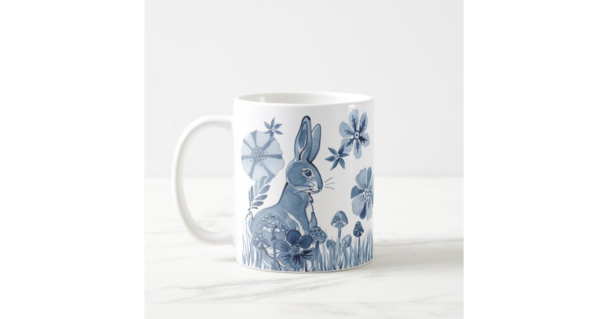 Blue Bunny Ceramic Coffee Mug