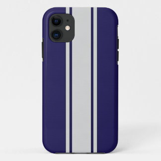 Blue & White Carbon Fiber Stripes iPhone 5 Case