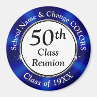 Blue, White, Cheap 50th Class Reunion Souvenirs,