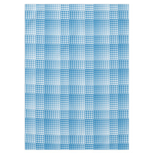 Blue White Checker Abstract Pattern Tablecloth