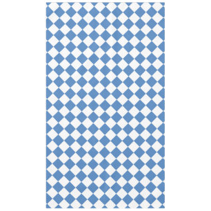 Blue White Checker Diamond Pattern Tablecloth