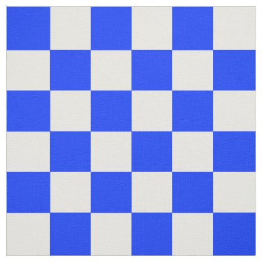 Blue White Checkered Check Pattern Fabric