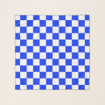 Blue White Checkered Check Pattern Scarf<br><div class="desc">Blue and White Check Checkered Geometric Squares Pattern Design</div>