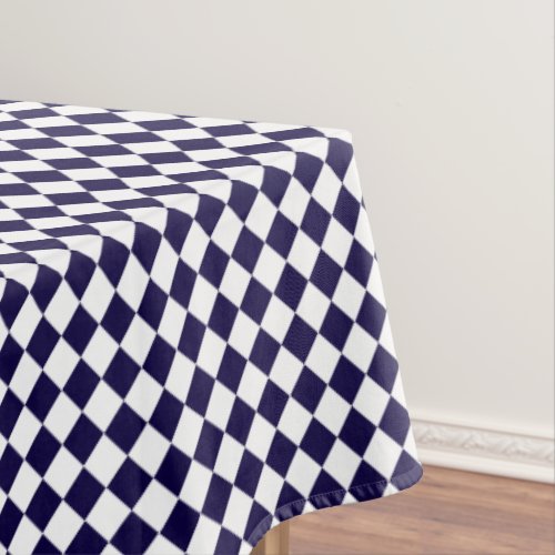 Blue White Checkered Modern Pattern Home Decor Tablecloth