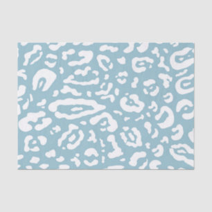 Blue & White Cheetah Leopard Animal Print Party Tissue Paper