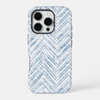 Blue white chevron arrows coastal phone case 