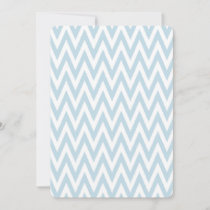 Blue White Chevron Baby Shower Invitation