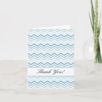 Blue White Chevron Ombre Thank You