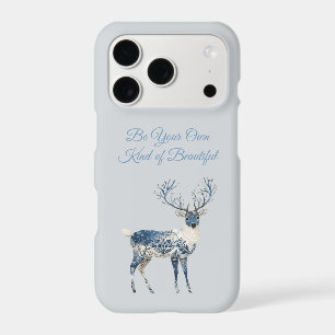 Blue White Chic Deer iPhone 17 Pro Case