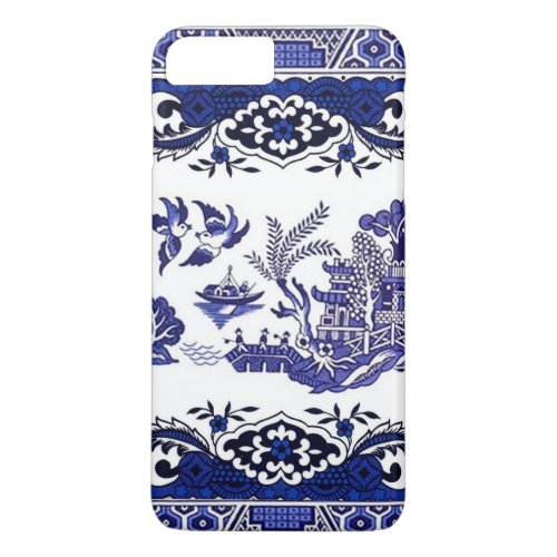 Blue  White China Blue Willow Design iPhone 8 Plus7 Plus Case