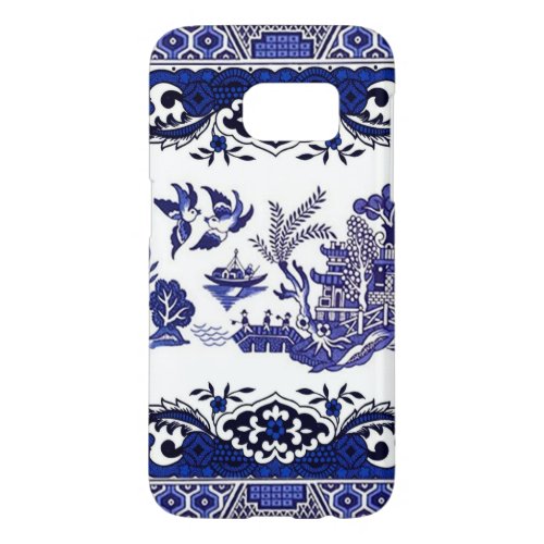 Blue  White China Blue Willow Design Samsung Galaxy S7 Case