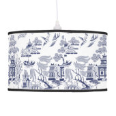 Blue & White China Blue Willow  Pendant  Lamp (Back)