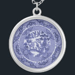 Blue & White China Blue Willow Plate Necklace<br><div class="desc">More great items in my store!</div>