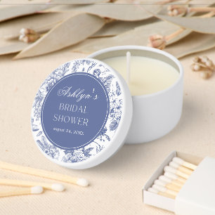 Blue White Chinoiserie Bridal Shower Candle Favors Mini Candle Favors