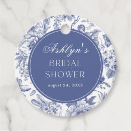Blue White Chinoiserie Bridal Shower Gift Tags