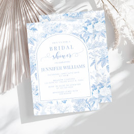Blue White Chinoiserie Bridal Shower Invitation