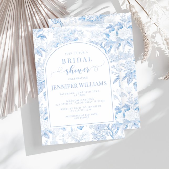Blue White Chinoiserie Bridal Shower Invitation (Creator Uploaded)