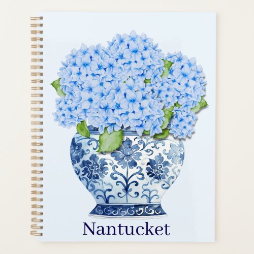 Blue & White Chinoiserie Floral Nantucket Notebook