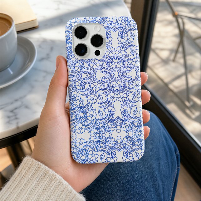 Blue White Chinoiserie Floral Vintage Case-Mate iPhone Case (Creator Uploaded)