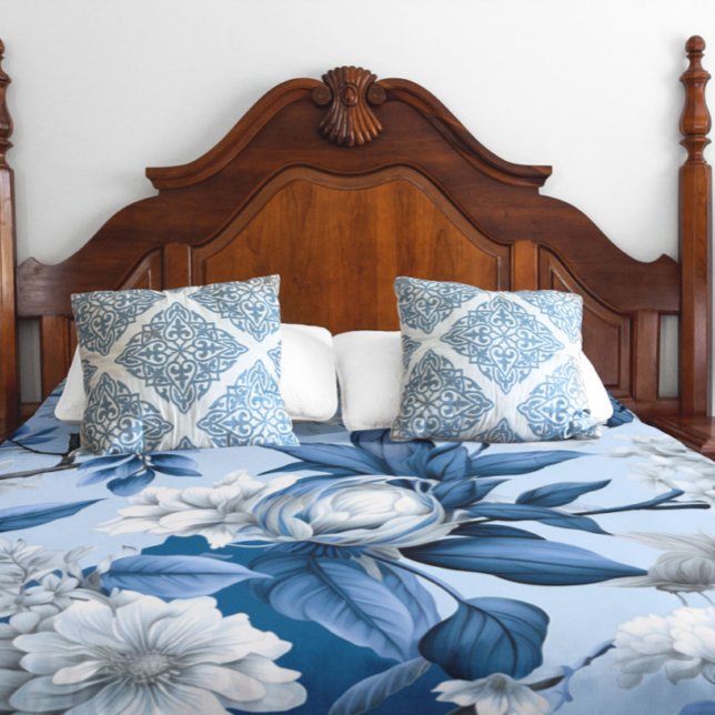  Blue White Chinoiserie Flowers  Duvet Cover (Creator Uploaded)