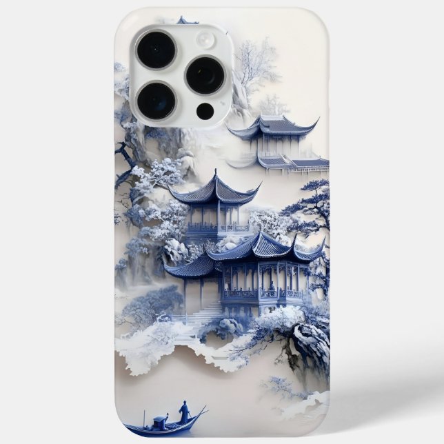 Blue & White Chinoiserie iPhone 13 Case – Artistic (Back)
