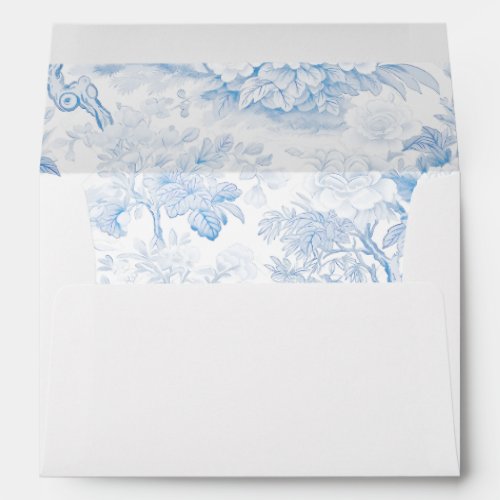 Blue white chinoiserie wedding card Envelope