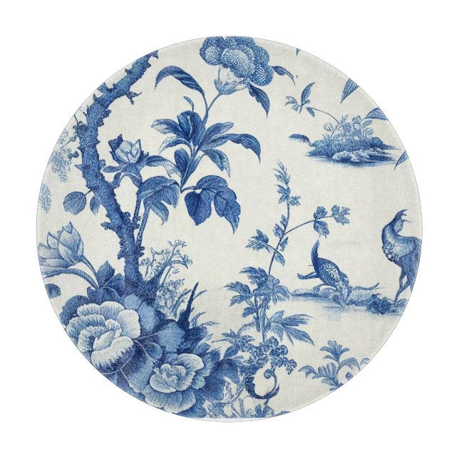 Blue & White Chinoiseries  Cutting Board (Front)