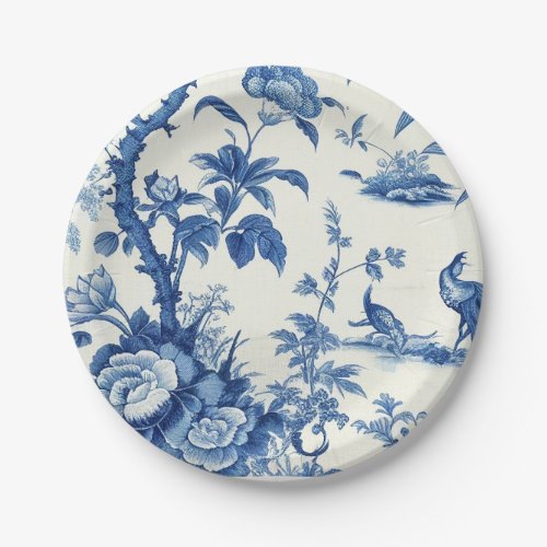 Blue  White Chinoiseries  Paper Plates