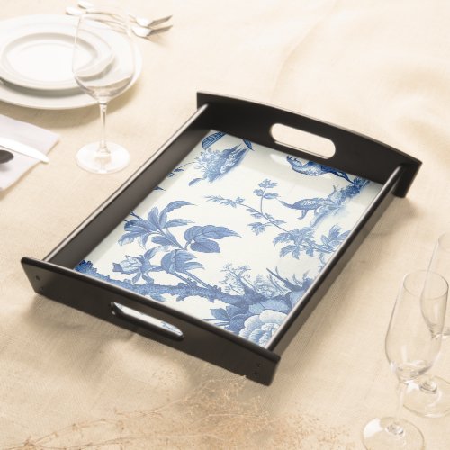 Blue  White Chinoiseries  Serving Tray