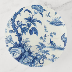 Blue & White Chinoiseries Trinket Tray