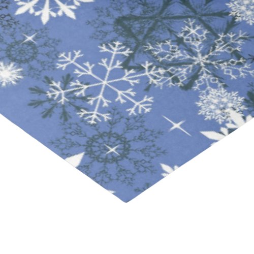 Blue white Christmas snowflake pattern tissue Tissue Paper