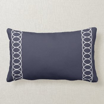 Blue & White Circle Trellis Lumbar Pillow by JoLinus at Zazzle