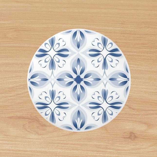 Blue white classic floral pattern ceramic knob (Creator Uploaded)