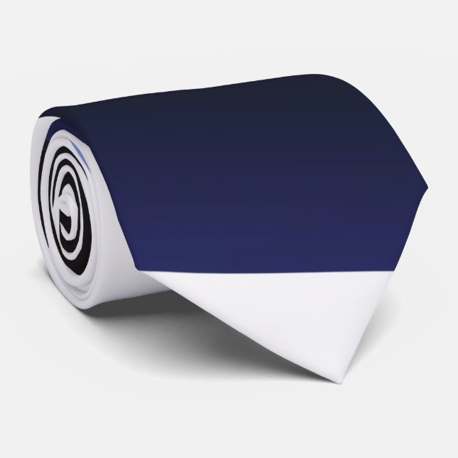 Blue & White Classic Neck Tie (Rolled)