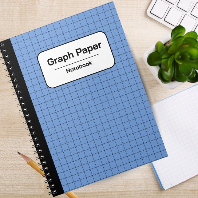 Blue & White Classic Quad Ruled Personalized Noteb Notebook (Blue & White Classic Quad Ruled Personalized Notebook)