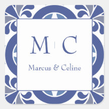 Blue & White Coastal Mediterranean Wedding