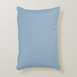 Blue & White Color Striped Accent Pillow