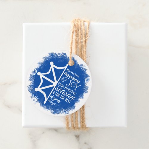 Blue White Company Logod Christmas Gift Tag