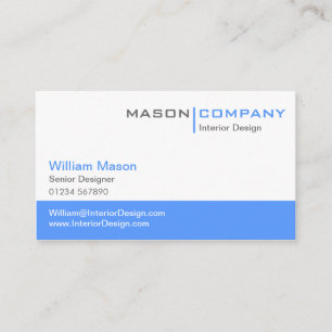 Blue & White Corporate Business Card