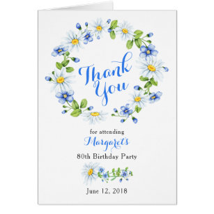 80th Birthday Thank You Cards - Greeting & Photo Cards | Zazzle