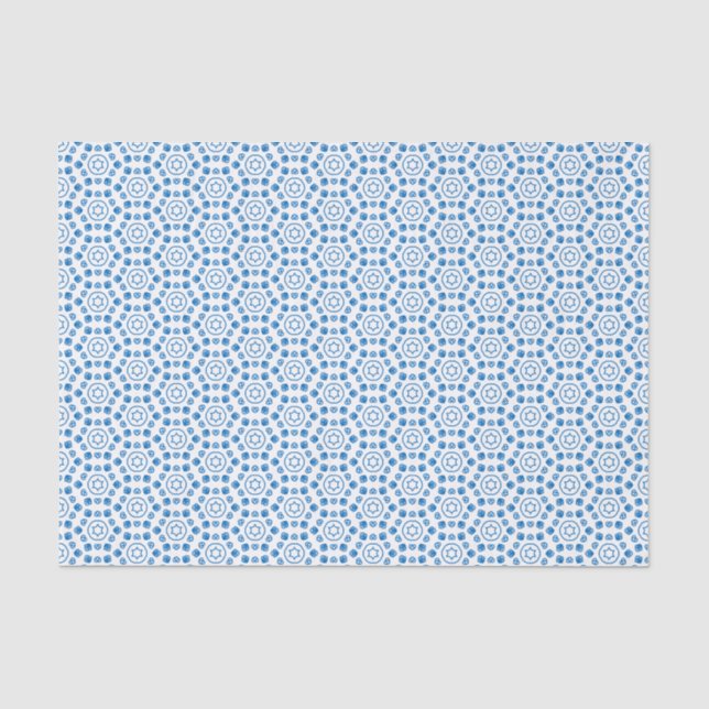 Blue White Cowboy Western Tissue Paper from Dismal (Front)