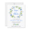 Blue White Daisy Floral Wedding Save the Date