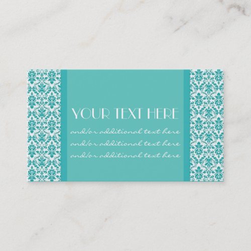 Blue&amp;White Damask Business Card Templates