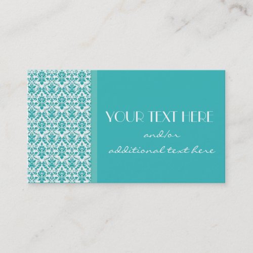 Blue&amp;White Damask Business Card Templates
