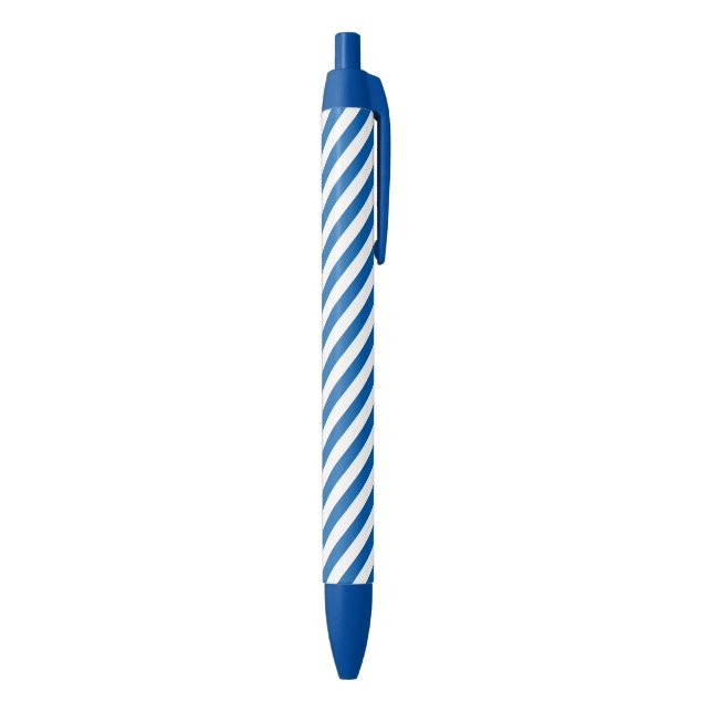 Blue&white degree stripes pattern pen (Bottom (Vertical))