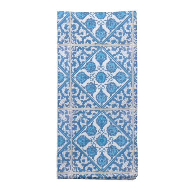 Blue White Delft Cornflower Art Napkin (Folded)