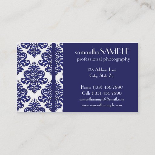 Customizable Blue &amp; White Delight Business Cards