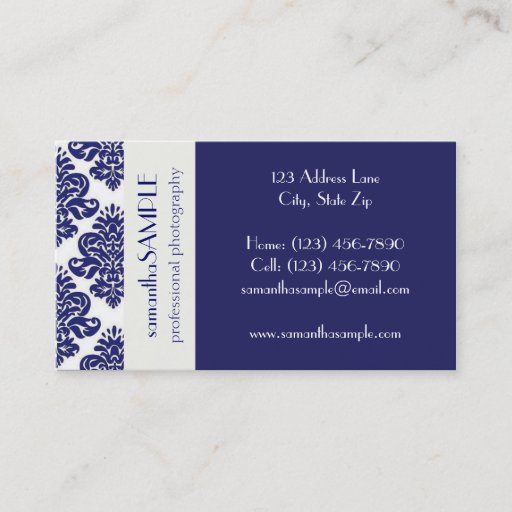 Customizable Blue &amp; White Delight Business Cards