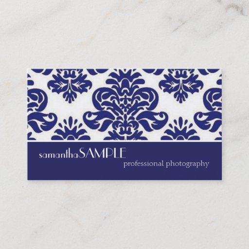 Customizable Blue &amp; White Delight Business Card